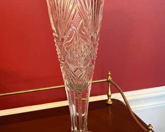 American Brilliant Period (ABP) Cut Glass Trumpet Vase