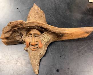 Vintage 1980s wood spirit