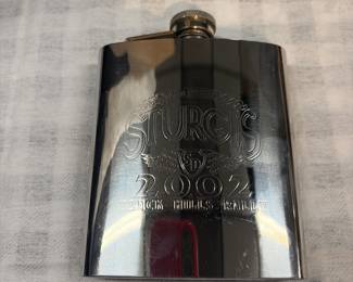 2002 Sturgis motorcycle flask