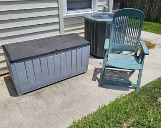 Desk Storage Trunk, Plastic Lawn Chair