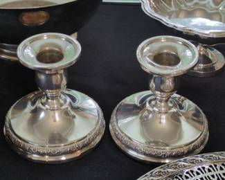 Weighted Sterling Silver Candlesticks - International Prelude Pattern