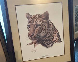 Leopard Head Print by Guy Coheleach