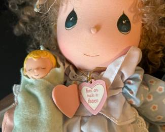 Precious Moments "Molly" Doll with Baby and Mop