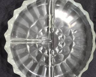 Indiana Glass Colonial Starburst 272 Pattern Clear Relish Dish