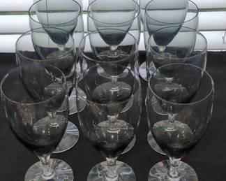 Fostoria American Pattern Smoke Crystal Tea Glasses Set
