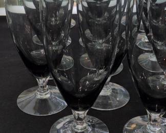 Fostoria Debutante Smoke Gray Water Glasses Set of 14