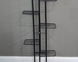 Black Metal 6-Tier Tiered Plant Stand