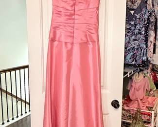 Vintage Pink Ruched Gown by Jasmine