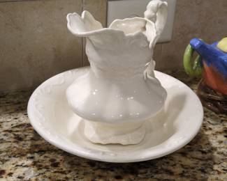 Vintage McCoy Pottery Pitcher and Wash Basin Set