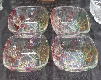 Set of 4 Mikasa Tivoli Walther Glas Crystal Tulip Bowls