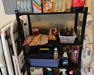 Assorted Household Cleaning and Lighting Supplies