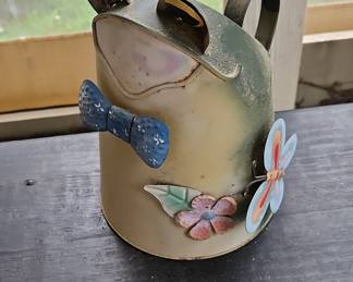 Handcrafted Metal Frog Watering Can