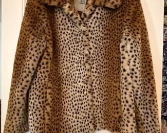 Cole B Originals Faux Fur Leopard Print Jacket