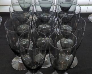 Fostoria Debutante Smoke Gray Water Glasses Set of 14