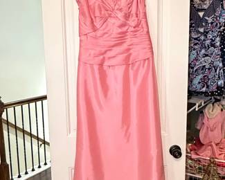 Vintage Pink Ruched Gown by Jasmine