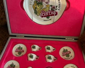 Barbie 25th Anniversary Miniature Porcelain Tea Set