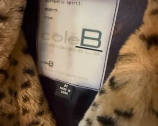 Cole B Originals Faux Fur Leopard Print Jacket