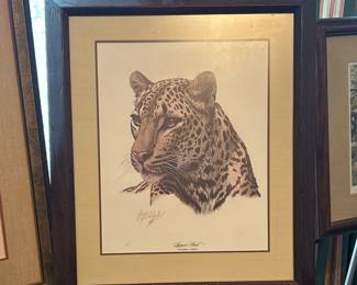Leopard Head Print by Guy Coheleach
