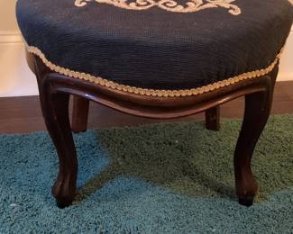 Victorian Needlepoint Parlor Chair