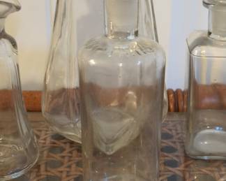 Vintage Glass Perfume Bottles with Stopper