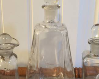 Vintage Bohemia Decanter with Faceted Stopper