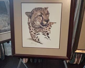 Cheetah Portrait Print by Alan M Hunt