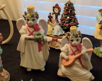 Enesco Calico Kittens Angel Cat Figurines