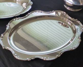 Silver Plated Serving Tray - 1847 Rogers Bros. "Remembrance"