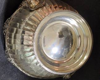Silver-Plated Monteith Bowl with Lion Head Handles
