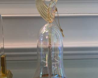 Glass Angel Bell with Star and Chain