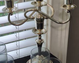 William A. Rogers Silver Plate Three-Light Candelabra