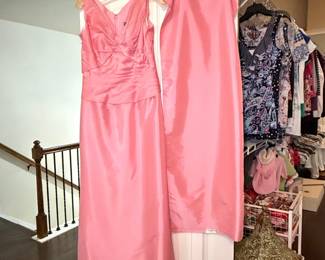 Vintage Pink Ruched Gown by Jasmine