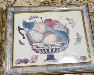Pair of Framed Still Life Prints of Fruit