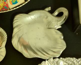 Arthur Court Aluminum Elephant Trinket Dish