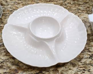 White Ceramic Oyster Plate