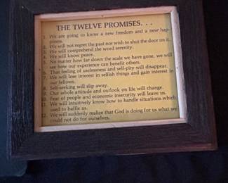 The Twelve Promises of AA Framed Print