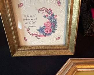 Framed "As for me and my house" Bible Verse Art