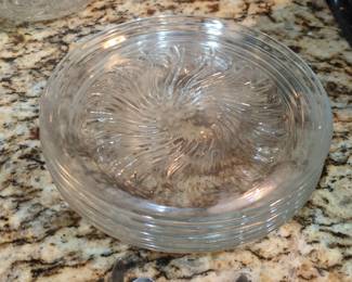 Glass Coaster Set with Swirl Pattern