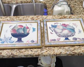 Pair of Framed Still Life Prints of Fruit