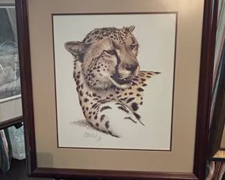 Cheetah Portrait Art Print 