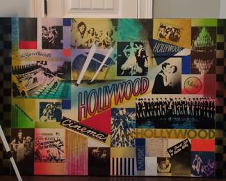 Hollywood Collage Print on Canvas by Artpoptart