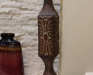 Metal Candlestick Holder with Acanthus Leaf Motif