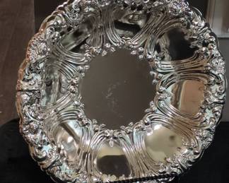 Ornate Gorham Silver-Plated Serving Tray