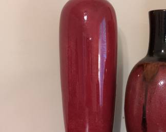 Large Ceramic Vase, Sang de Boeuf Glaze