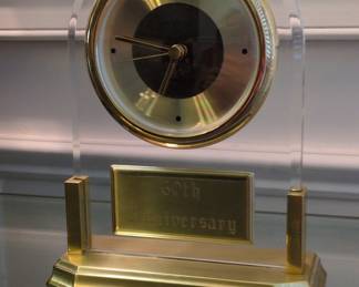 Anniversary Mantel Clock with Brass Plaque