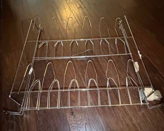 Chrome Plated Wire Dish Rack with Cup Holders