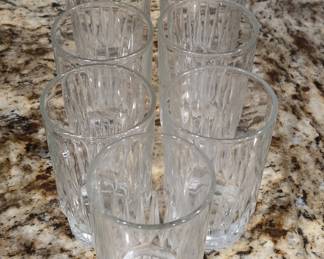 Set of 7 Libbey Paneled Tumblers