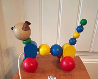 Wooden Pull Toy Dog