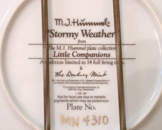 M.I. Hummel "Stormy Weather" Collector Plate
