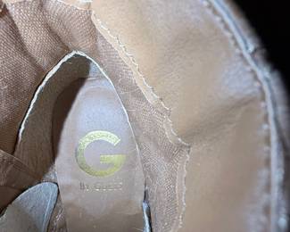 G by Guess Women's Gimmy Tan Lace-Up Combat Boots